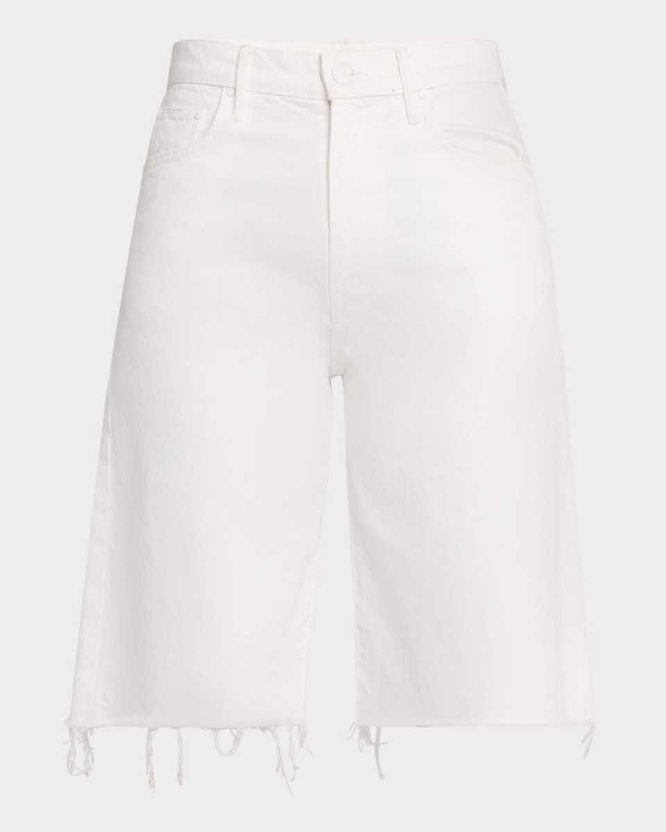 The Maven Bermuda Fray Denim Shorts